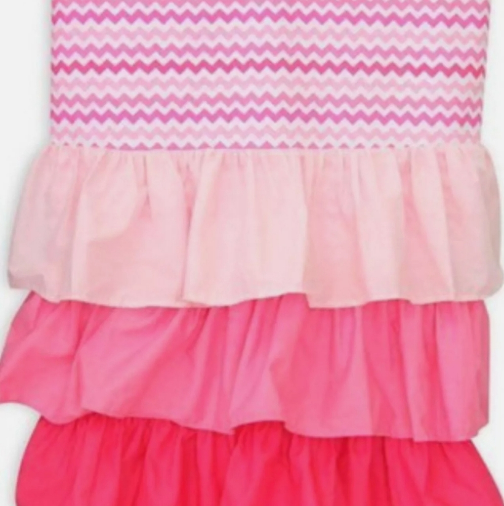 RARE Caden Lane Girly ZigZag Ruffle Window Curtain